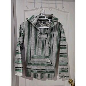 Original Senior Lopez Unisex Hoodie Medium Green/ White Baja‎ Hippie Festival